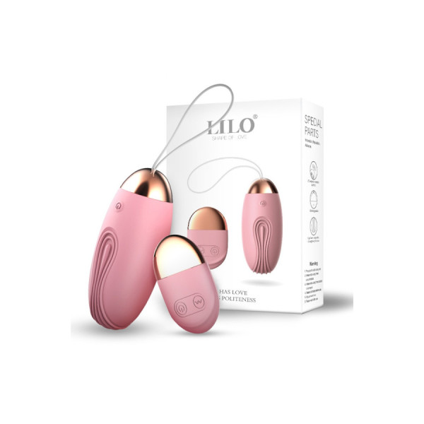 Oeuf vibrant rainuré rose USB avec télécommande 